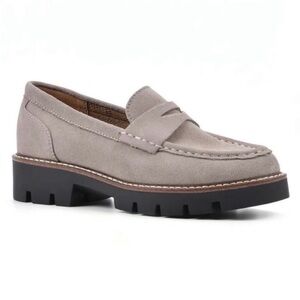 Revolve House of Harlow 1960 Taupe Gunner Lug Sole Loafer Size 10